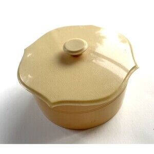 Vintage Celluloid Vanity Box Dresser Powder Trinket Box with Lid